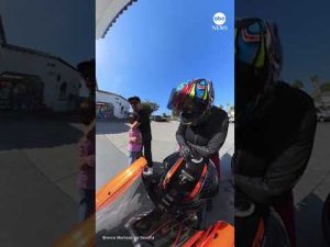 Read more about the article Motorcyclist lets girl rev bike for first time