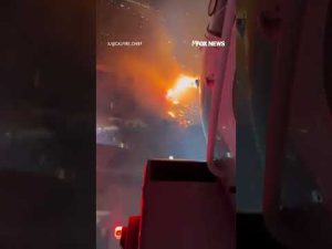 Read more about the article FAST-MOVING FLAMES: Aerial footage captures a massive brush fire in California #foxnews #news #us