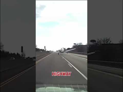 You are currently viewing WATCH: Plane makes EMERGENCY landing on Pennsylvania highway #shorts #us #news #viral