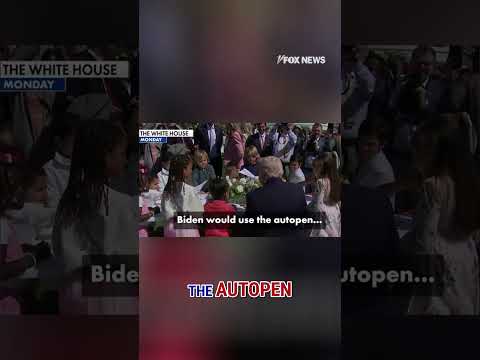 You are currently viewing Trump ROASTS Biden’s autopen while meeting with children #shorts