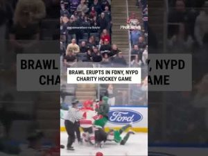 Read more about the article Brawl ERUPTS in FDNY, NYPD charity hockey game #shorts #us #news #NYC #NYPD #FDNY