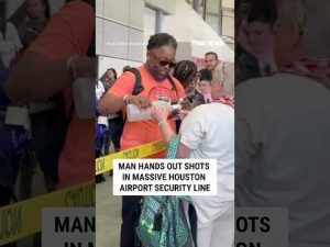 Read more about the article Man hands out SHOTS in massive Houston airport security line  #foxnews #news #us #fox