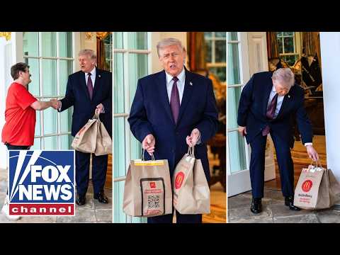 Read more about the article Trump gets fast food delivered to Oval Office by ‘DoorDash grandma’
