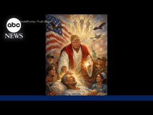 Read more about the article Trump posts image appearing him to depict him as Jesus amid feud with Pope