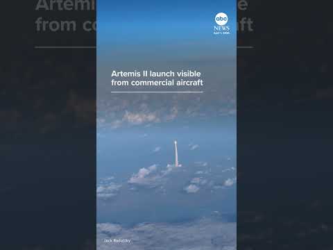 Read more about the article Artemis II launch visible from commercial aircraft