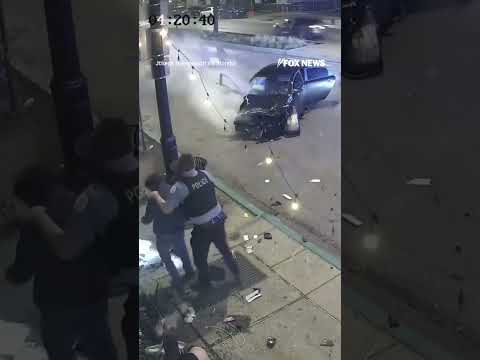 Read more about the article WILD video captures the moment a car loses control and plows into a café