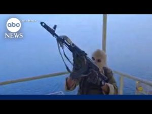 Read more about the article Video shows gunmen seizing commercial ships, Iran says