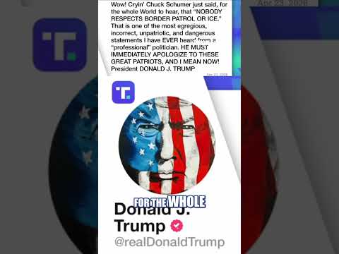 Read more about the article Trump DEMANDS Schumer apology: ‘I MEAN NOW!’ #shorts