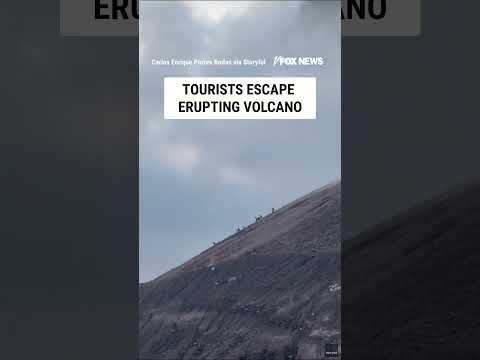 You are currently viewing Tourists escape ERUPTING VOLCANO #foxnews #news #us #fox