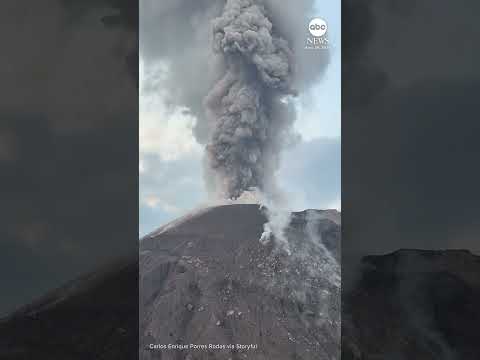 Read more about the article Tourists escape close call with active volcano