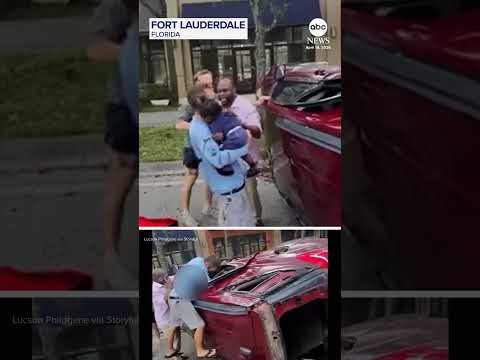 Read more about the article Good Samaritans in South Florida rescue family after car crash