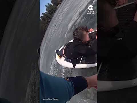 You are currently viewing Alaska state trooper uses surfboard to save teen who fell through ice