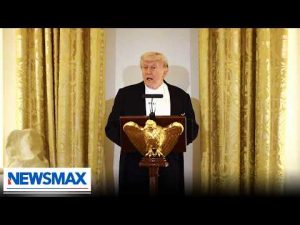 Read more about the article Trump toasts to King Charles III at state dinner