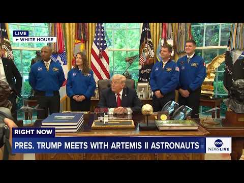 You are currently viewing LIVE: President Trump meets with Artemis II astronauts at the White House