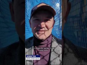 Read more about the article Tourists brave rope bridge suspended 200 feet up Eiffel Tower