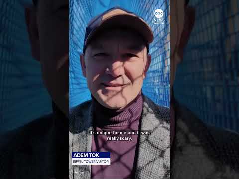 Read more about the article Tourists brave rope bridge suspended 200 feet up Eiffel Tower