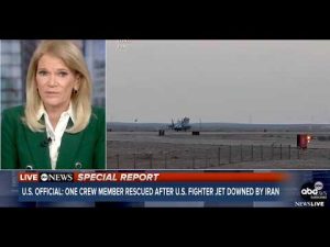 Read more about the article One crew member aboard the downed fighter jet over Iran has been rescued, according to official
