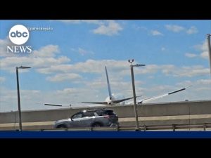 Read more about the article United flight hits light pole while landing