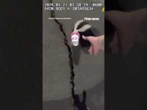Read more about the article WATCH: A skunk, a stuck cup, and one very brave officer…