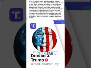 Read more about the article ‘WHAT THE HELL IS GOING ON?’: Trump touts transparency in UFO file release #shorts