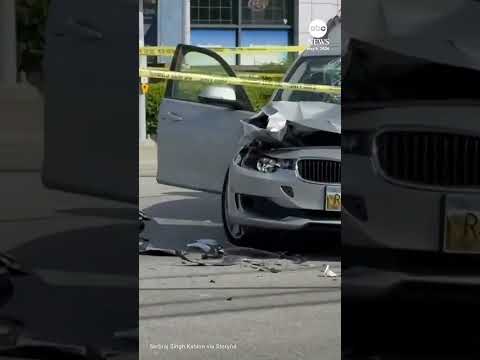Read more about the article Motorcycle hangs from traffic light after crash