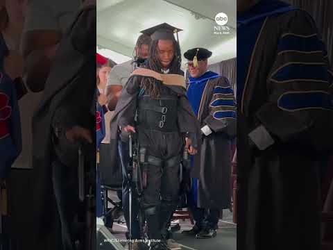 Read more about the article Paralyzed graduate defies odds and walks stage with robotics