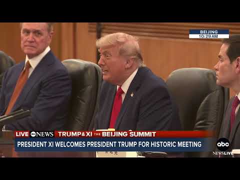 Read more about the article Chinese President Xi welcomes President Trump for historic meeting