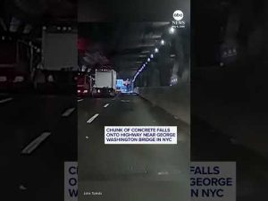 Read more about the article Chunk of concrete falls onto highway near George Washington Bridge