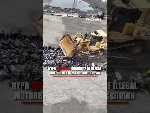 You are currently viewing NYPD destroys HUNDREDS of illegal motorbikes in MAJOR CRACKDOWN #foxnews #news #us #fox
