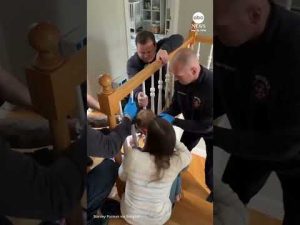 Read more about the article First responders rescue two-year old with head stuck between bannister posts