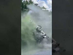 Read more about the article SHOCKING: Train strikes septic truck as it crosses tracks #foxnews #news #shorts #train #crash