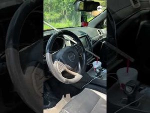 Read more about the article Woman avoids serious injury after rebar crashes through windshield