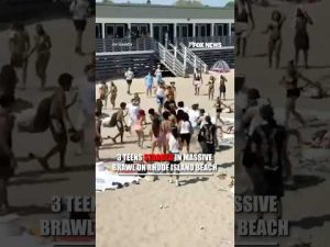 Read more about the article WATCH: Chaos erupts on a beach after a massive brawl turned violent #shorts #foxnews