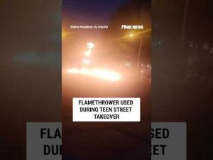 Read more about the article FLAMETHROWER used during teen street takeover #foxnews #news #us #fox