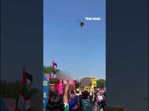 Read more about the article Marine One flies over May Day protesters #foxnews #news #us #fox