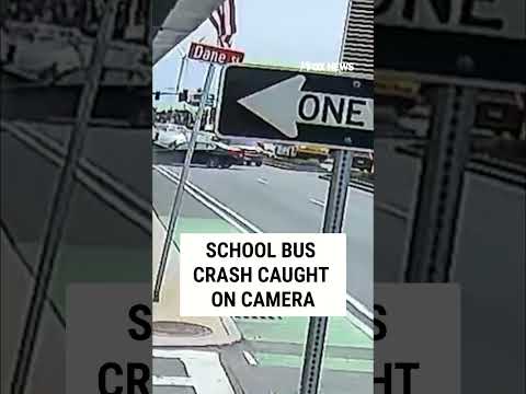 Read more about the article NEW: School bus crash CAUGHT ON CAMERA #foxnews #news #us #fox