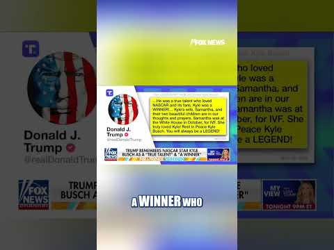You are currently viewing Trump PAYS TRIBUTE to Kyle Busch #foxnews #news #us #fox