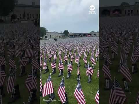 Read more about the article Memorial Day display places combat boots at cemetery to honor fallen service members