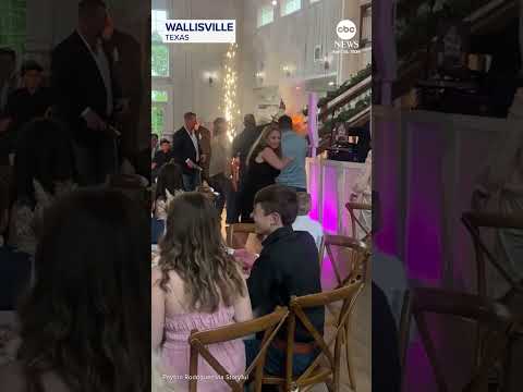 You are currently viewing Newlyweds’ first dance gets too hot as sparklers ignite decorations