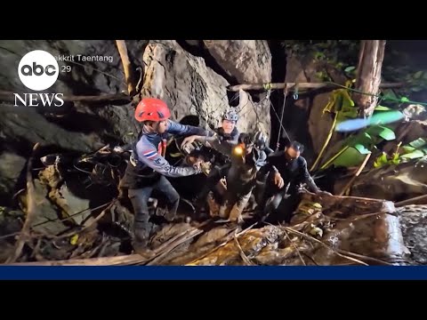 Read more about the article Heavy rains threatening search efforts for 2 miners still missing in a cave in Laos