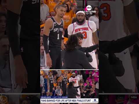 Read more about the article Two fans were hit with lifetime bans after one ran onto court during 4th quarter of NBA Finals
