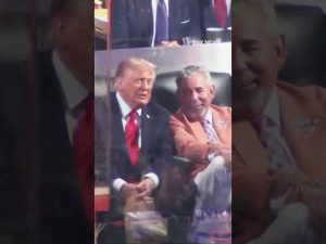 Read more about the article Trump was spotted chatting with New York Knicks and Madison Square Garden owner