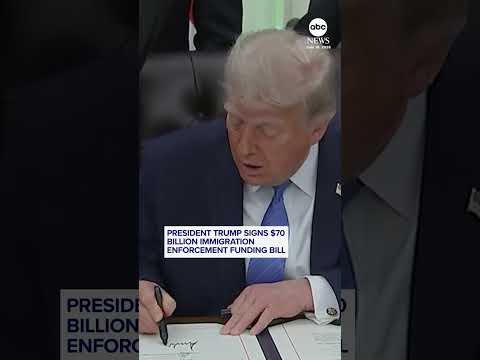 Read more about the article President Trump signs $70 billion immigration enforcement funding bill #news #donaldtrump