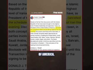 Read more about the article BREAKING: Trump cancels strikes on Iran, says deal signing will be announced