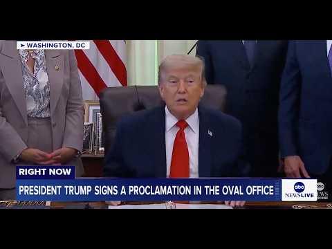You are currently viewing President Trump signs a proclamation in the Oval Office: LIVE