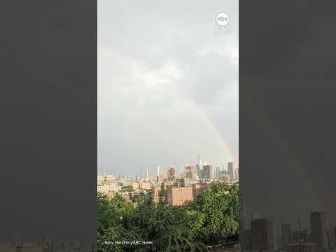 Read more about the article Rainbow forms over Manhattan after storm passes through