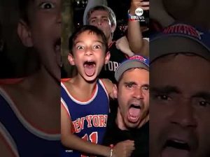 Read more about the article Fans erupt into celebrations after Knicks win NBA championship