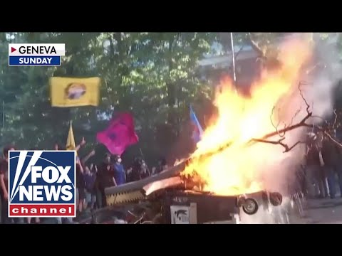 Read more about the article Security on HIGH ALERT as protests erupt in Geneva ahead of Trump’s arrival