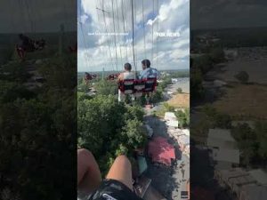 Read more about the article ‘I’m not doing this s— no more’: Thrill ride turns into a tense wait 260 feet in the air #shorts