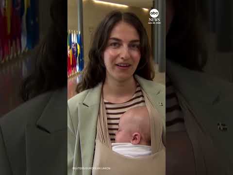 Read more about the article Swedish lawmaker brings baby to EU meeting, in bloc’s first #news #eu #parenting #work